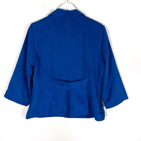 Northern Reflections Royal Blue Microsuede Blazer Large - Picture 4 of 8